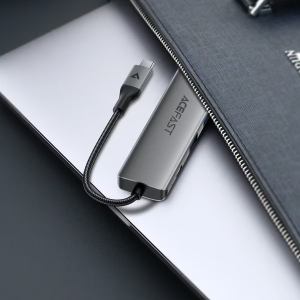Док-станція USB3.0 Type-C -> HDMI4K@60Hz/2xUSB-A 3.0/TF/SD/USB-C 90W Hub 6-in-1 J18 Acefast