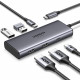 Док-станція USB3.1 Type-C -> HDMIx2,4K60Hz(8k30Hz)/USB3.0x2/Type-C/PD 100W CM498 6in1 Ugreen
