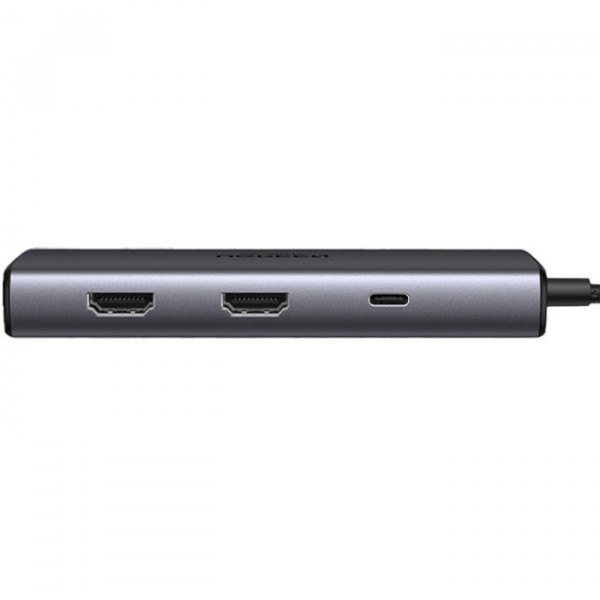Док-станція USB3.1 Type-C -> HDMIx2,4K60Hz(8k30Hz)/USB3.0x2/Type-C/PD 100W CM498 6in1 Ugreen