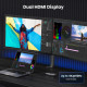Док-станція USB3.1 Type-C -> HDMIx2,4K60Hz(8k30Hz)/USB3.0x2/Type-C/PD 100W CM498 6in1 Ugreen