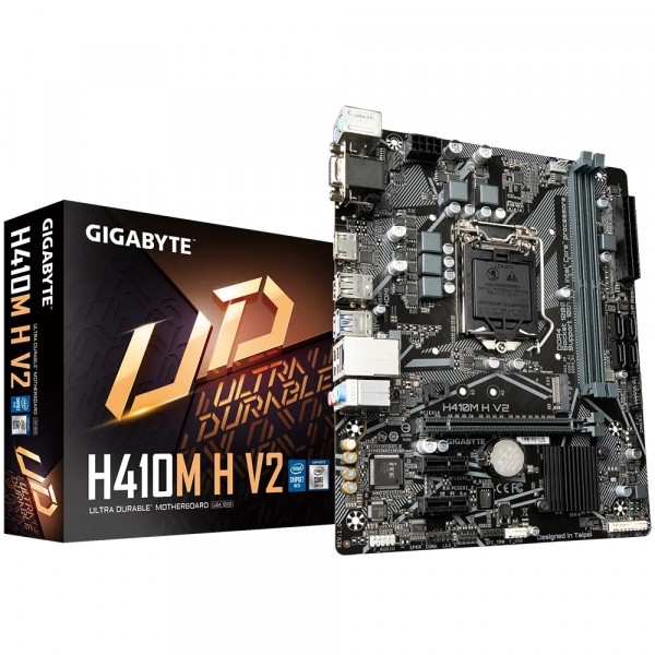 Gigabyte H410M H V2(1200/H470, 2*DDR4, 1xPCIex16, VGA, HDMI, 4xSATAІІІ, GLan, 7.1ch, mATX)