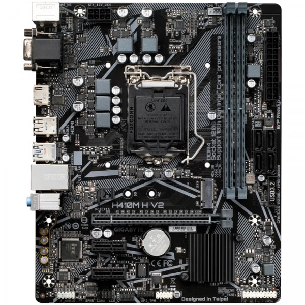 Gigabyte H410M H V2(1200/H470, 2*DDR4, 1xPCIex16, VGA, HDMI, 4xSATAІІІ, GLan, 7.1ch, mATX)