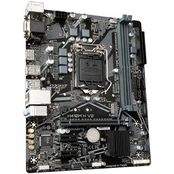 Gigabyte H410M H V2(1200/H470, 2*DDR4, 1xPCIex16, VGA, HDMI, 4xSATAІІІ, GLan, 7.1ch, mATX)