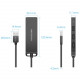 Хаб USB 2.0 -> 4xUSB 2.0, 0.15м, Black Vention