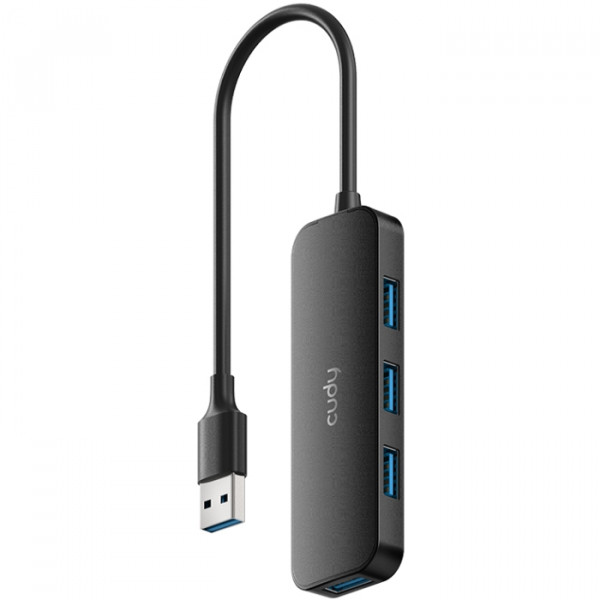 Хаб USB 3.0 Type-A -> 4хUSB 3.0 чорний Cudy