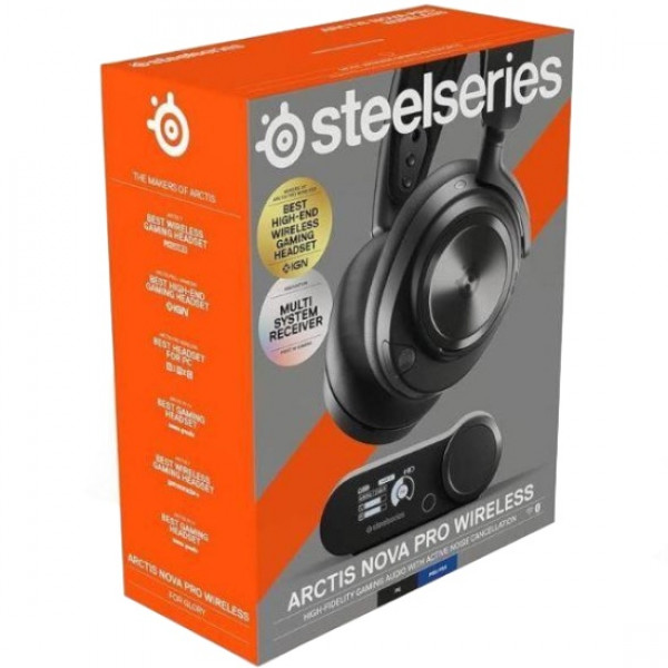 Ігрова гарнітура SteelSeries Arctis Nova Pro Wireless ANC Black PC/PS/SW/MAC/MOB