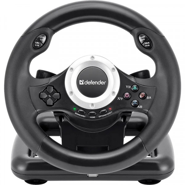 Ігрове кермо Defender Turbo Pro for PC/PS3/PS4/Xbox, 10кн., USB