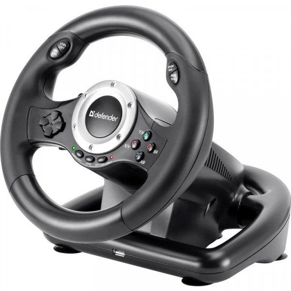 Ігрове кермо Defender Turbo Pro for PC/PS3/PS4/Xbox, 10кн., USB
