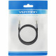 Кабель AUX Audio TRS M/M, 0.5м, сірий, обплетення, Vention