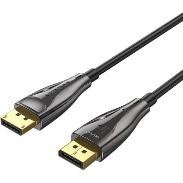 Кабель DisplayPort M - M 5.0м, V1.4, optical, 8K 60 Гц, зворотня сумісність, Zinc Alloy, Vention