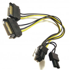 Кабель живлення для відеокарти 6+2-pin Male - 2 x SATA Male