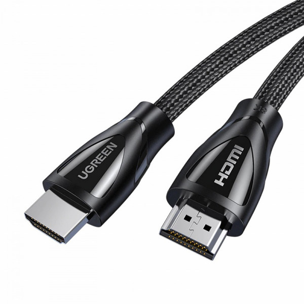 Кабель HDMI M - M, 1.0 м, V2.1 With Braid 8K@60Hz/4K@120Hz, HD140 UGREEN Чорний