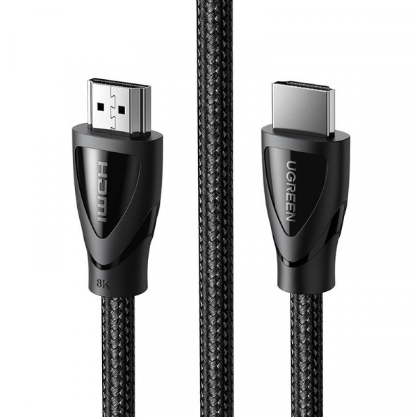 Кабель HDMI M - M, 1.0 м, V2.1 With Braid 8K@60Hz/4K@120Hz, HD140 UGREEN Чорний