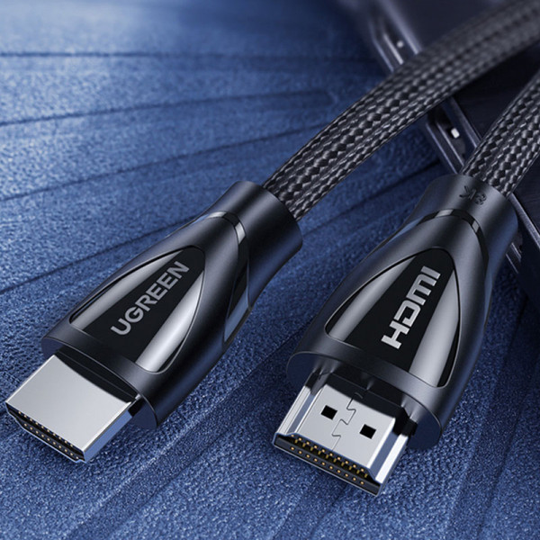 Кабель HDMI M - M, 1.0 м, V2.1 With Braid 8K@60Hz/4K@120Hz, HD140 UGREEN Чорний