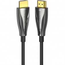 Кабель HDMI M - M, 60.0 м, V2.1, Optical 8K 60Гц 48Gbps Dolby 7.1 TPE Black Zinc Alloy Type Vention
