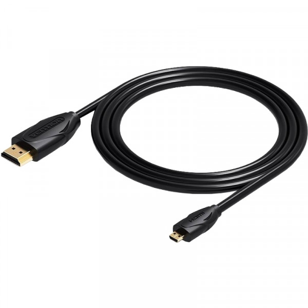 Кабель HDMI M - Micro M, 2.0 м, V2.0 4K 60Гц 18Gbps HDR Dolby, PVC Vention