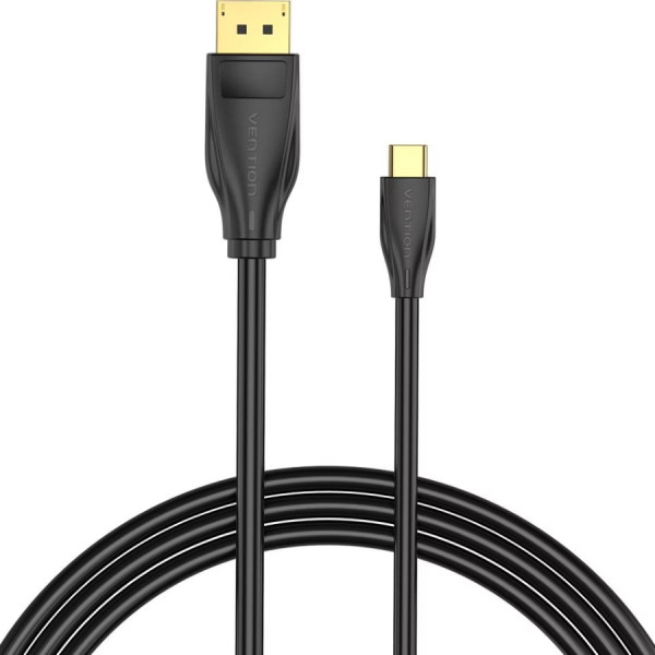 Кабель USB 3.1 Type-C M - DisplayPort M, 2.0м v.1.4 8K60Hz Aluminum Alloy чорний Vention