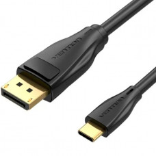 Кабель USB 3.1 Type-C M - DisplayPort M, 2.0м v.1.4 8K60Hz Aluminum Alloy чорний Vention