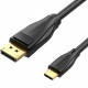 Кабель USB 3.1 Type-C M - DisplayPort M, 2.0м v.1.4 8K60Hz Aluminum Alloy чорний Vention