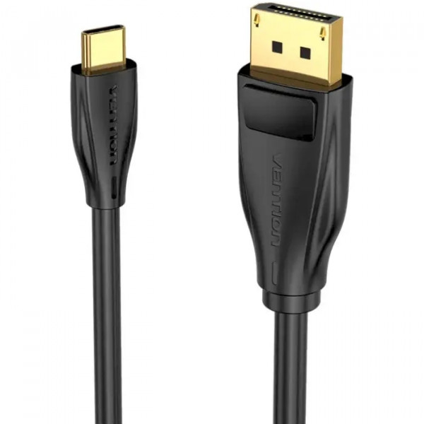 Кабель USB 3.1 Type-C M - DisplayPort M, 2.0м v.1.4 8K60Hz Aluminum Alloy чорний Vention