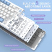 Клавіатура ігрова механічна Attack Shark X85 82кл.RGB,Wireless,White Jade перемикачі,Starlight White