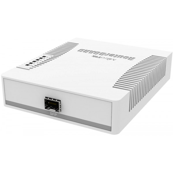 Комутатор Mikrotik RB260GS, 5 Gigabit ports and SFP cage, SwOS, plastic case, PSU