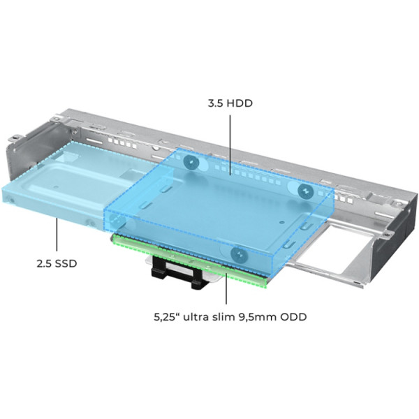 Корпус Chieftec FLYER DT-10B-300 mATX , БЖ 300W, SLIM FF, 1xUSB TypeC, 1xUSB3.0, 2xUSB2.0