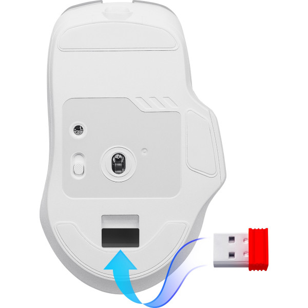 Мишка Defender Astro Elite GM-056, бездротова, ігрова, 3200dpi., 7кн., 500 mAh, біла