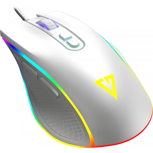 Мишка Modecom Veles Volcano, ігрова, 12800dpi., 8кн.,RGB, біла