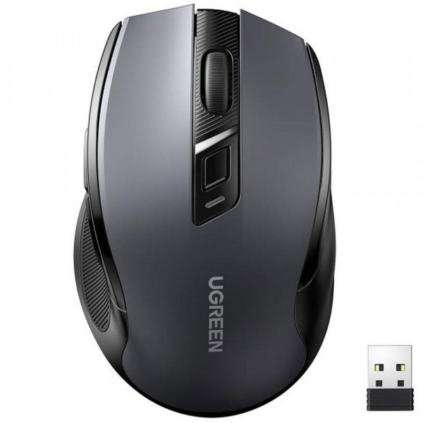 Мишка UGREEN 2.4GHz MU006, бездротова, 4000dpi., 4кн.,Silence Design, Чорна