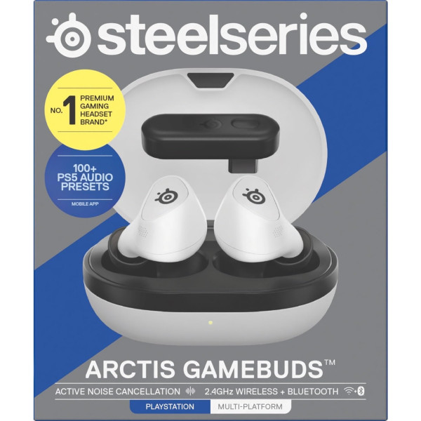 Мобільна ігрова гарнітура SteelSeries Arctis GameBuds TWS, Bluetooth, White