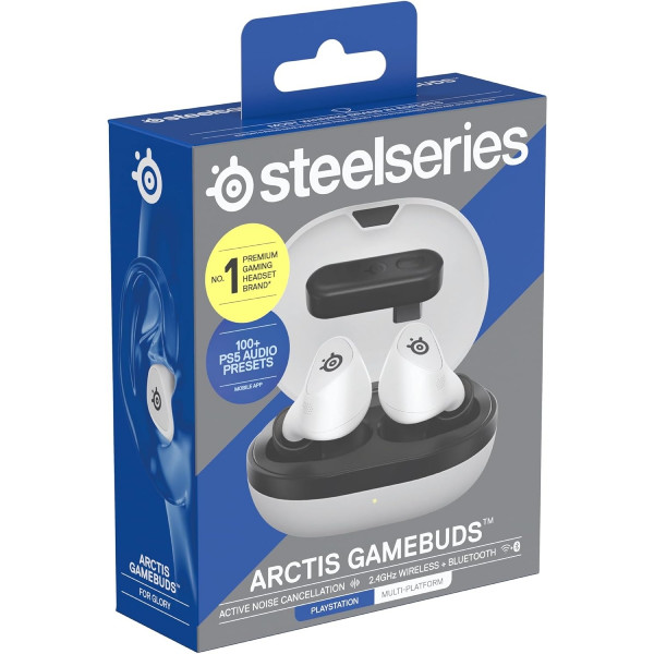 Мобільна ігрова гарнітура SteelSeries Arctis GameBuds TWS, Bluetooth, White
