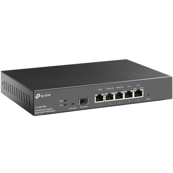 Мультисервісний маршрутизатор TP-Link ER7206 2xGE LAN 1xGE WAN 2xGE LAN 1xSFP VPN Omada