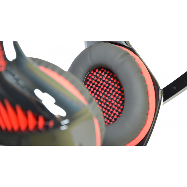 Навушники з мікрофоном Microlab G6 black+red
