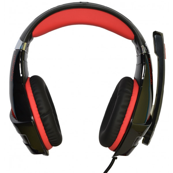 Навушники з мікрофоном Microlab G6 black+red