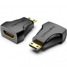 Перехідник HDMI F -> mini HDMI M, 4K 60Гц, чорний, Vention