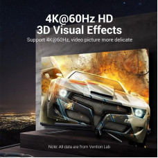 Перехідник HDMI F -> mini HDMI M, 4K 60Гц, чорний, Vention