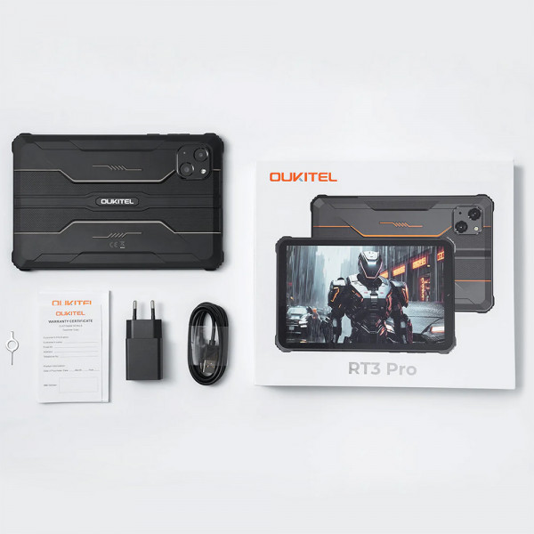 Планшет Oukitel RT3pro 8” HD / 4GB/128GB / G81 / 5150mAh / 16+8Мп / IP69K / LTE Black