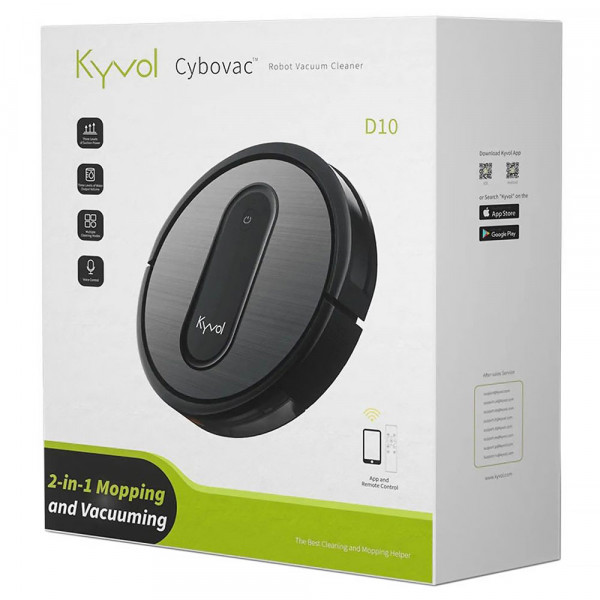 Робот пилосос Kyvol Cybovac D10 Random/250ml+200ml/2600mA/2000pa/Google Assistant,Amazon AlexaBlack