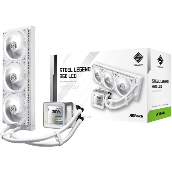 Система водяного охолодження ASRock Steel Legend 360 LCD White