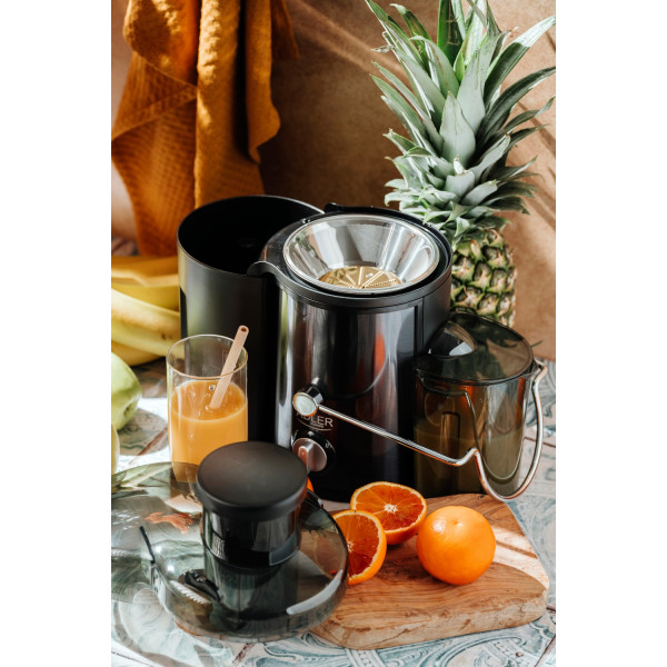 Соковитискач Adler AD 4132 dark inox 600Вт/ контейнер для соку-0,45л/ контейнер для м'якоті-1,5л