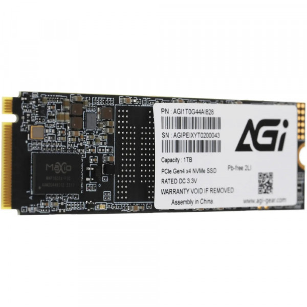 SSD 1Tb AGI AI828 M.2 2280 PCIe Gen 4x4 NVMe 1.4 3D NAND, Retail