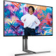 TFT 27" AOC U27U3CV, Nano IPS, 2хHDMI, DP, USB-C, USB-hub, HAS, Pivot, кол., чорно-срібл