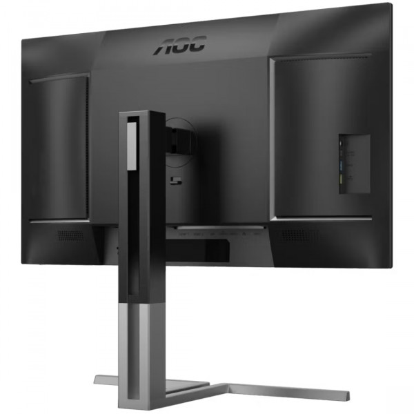 TFT 27" AOC U27U3CV, Nano IPS, 2хHDMI, DP, USB-C, USB-hub, HAS, Pivot, кол., чорно-срібл