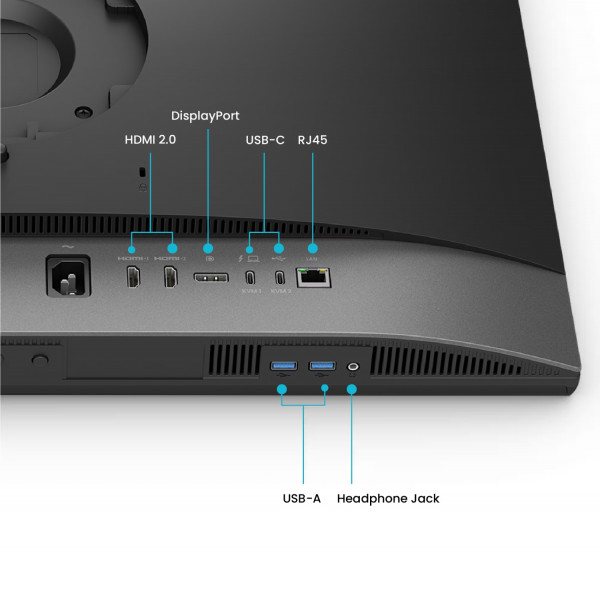 TFT 27" BenQ PD2770U, IPS, 4K UHD, HDMI, DP, USB-C, USB-hub, HAS, колонки, темно-сірий