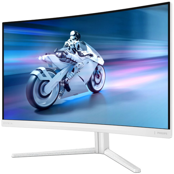 TFT 27" Philips 27M2C5501, QHD 2K, Fast VA, вигнутий, 180Гц, 2хHDMI, DP, HAS, білий