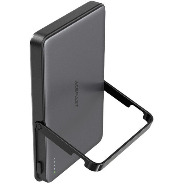 УМБ Acefast Magnetic Wireless 5000mAh 18W PD,QC3.0 USB-C In/Out,with holder, ультра тонкий M16 Black