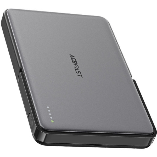 УМБ Acefast Magnetic Wireless 5000mAh 18W PD,QC3.0 USB-C In/Out,with holder, ультра тонкий M16 Black