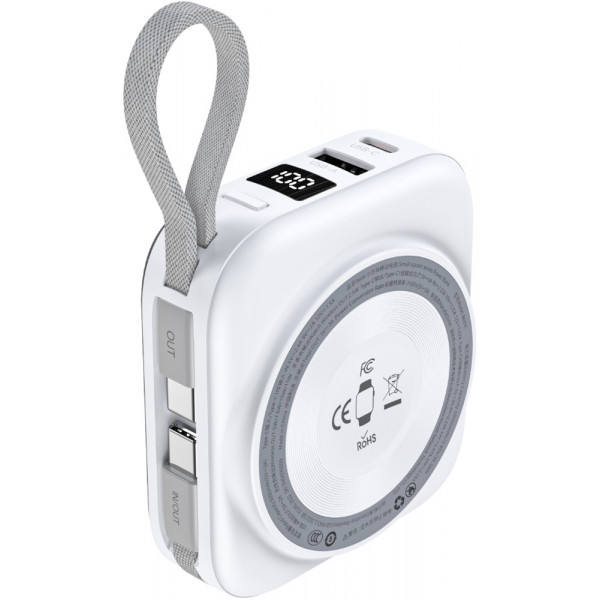 УМБ Choetech Magnetic Wireless 10000mAh 22,5W PD USB-A,USB-C,build-in USB-C,Apple Watch charger