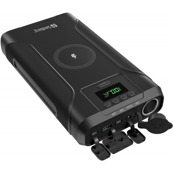 УМБ Sandberg Survivor 76800mAh DC91W PD100W,2xUSB-С+USB-A18W,Cigar Lighter120W,QI-15W,наскрізне живл